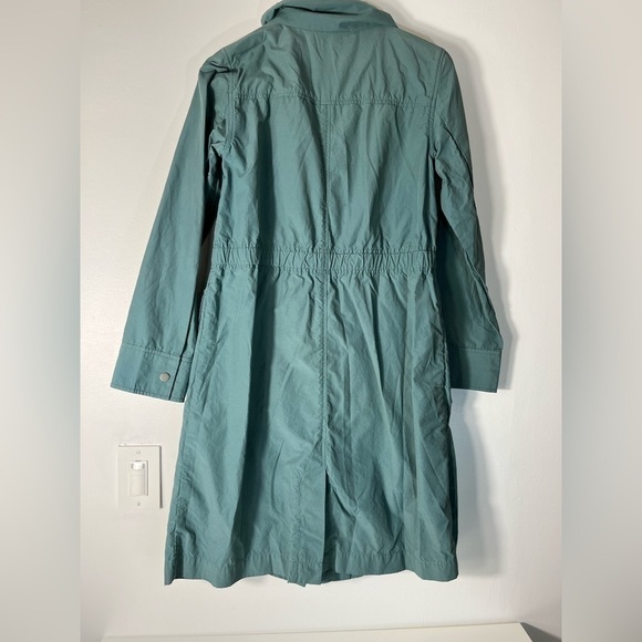 Eileen Fisher Organic Cotton/Nylon Jacket 2 Way Full Zip Blue Coat Womens XXS - Picture 5 of 16